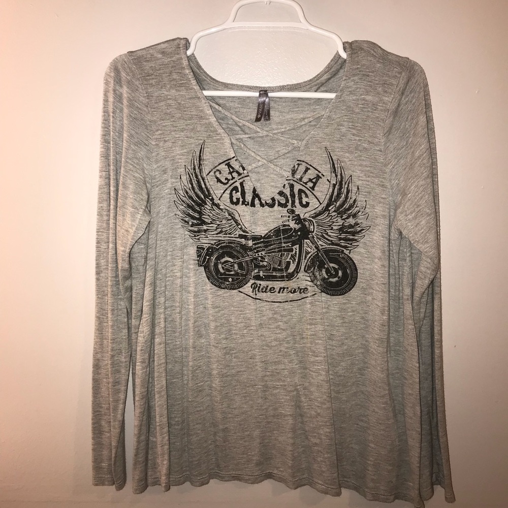 Grey Biker Long Sleeve